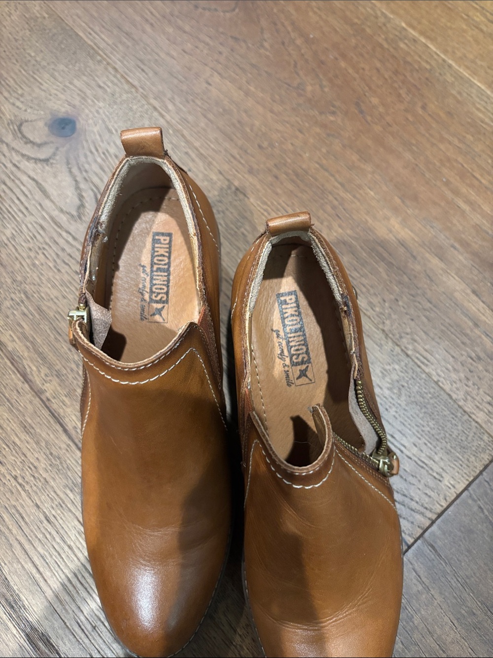PIKOLINOS Brown Leather bootswith Side Zipper